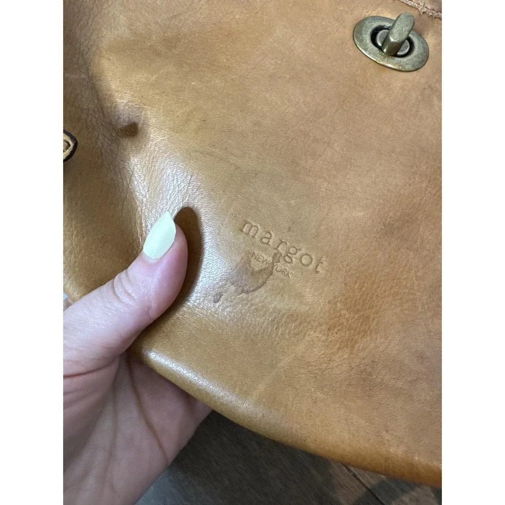 Margot Backpack Womens Small Brown Leather Zip Round Adjustable Strap Bag